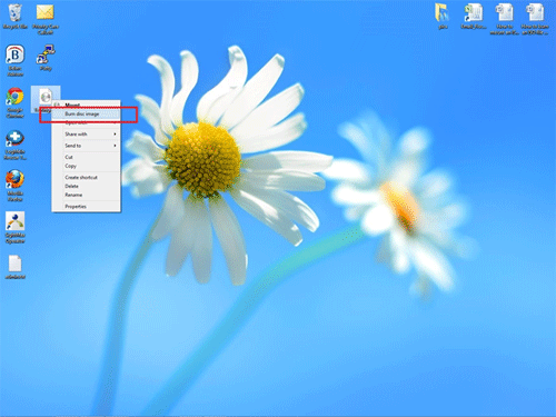 Windows 8 Desktop, Burn Disc Image